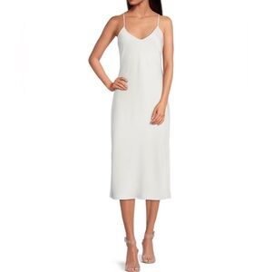 Gianni Bini Harper Elegant White Slip Midi Dress Size 4
